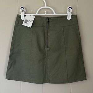 Forever 21 Leather Olive Mini Skirt